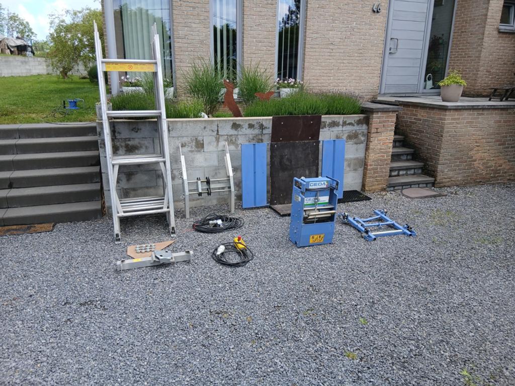 Monte-charge tuiles GEDA LIFT COMFORT 250KG complet 12m50., Doe-het-zelf en Bouw, Ophalen
