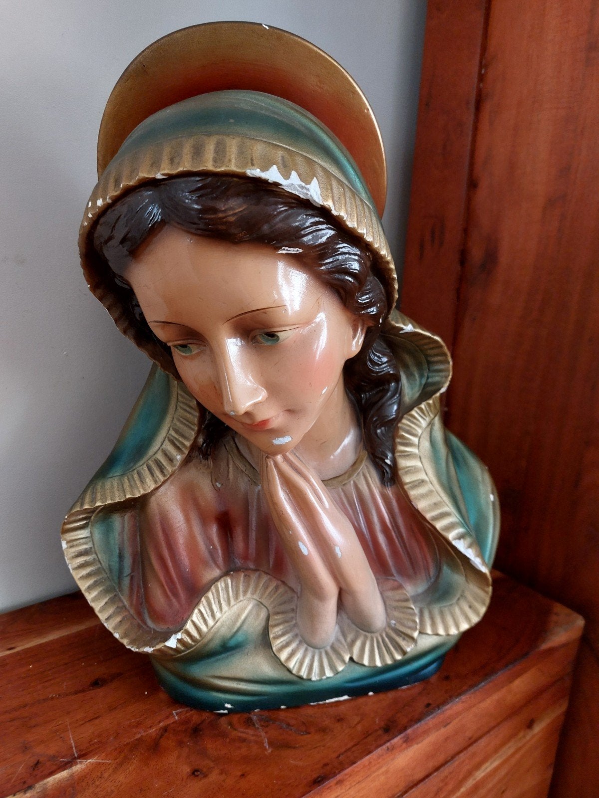 Vintage beeld van Heilige Maria, Antiek en Kunst, Ophalen