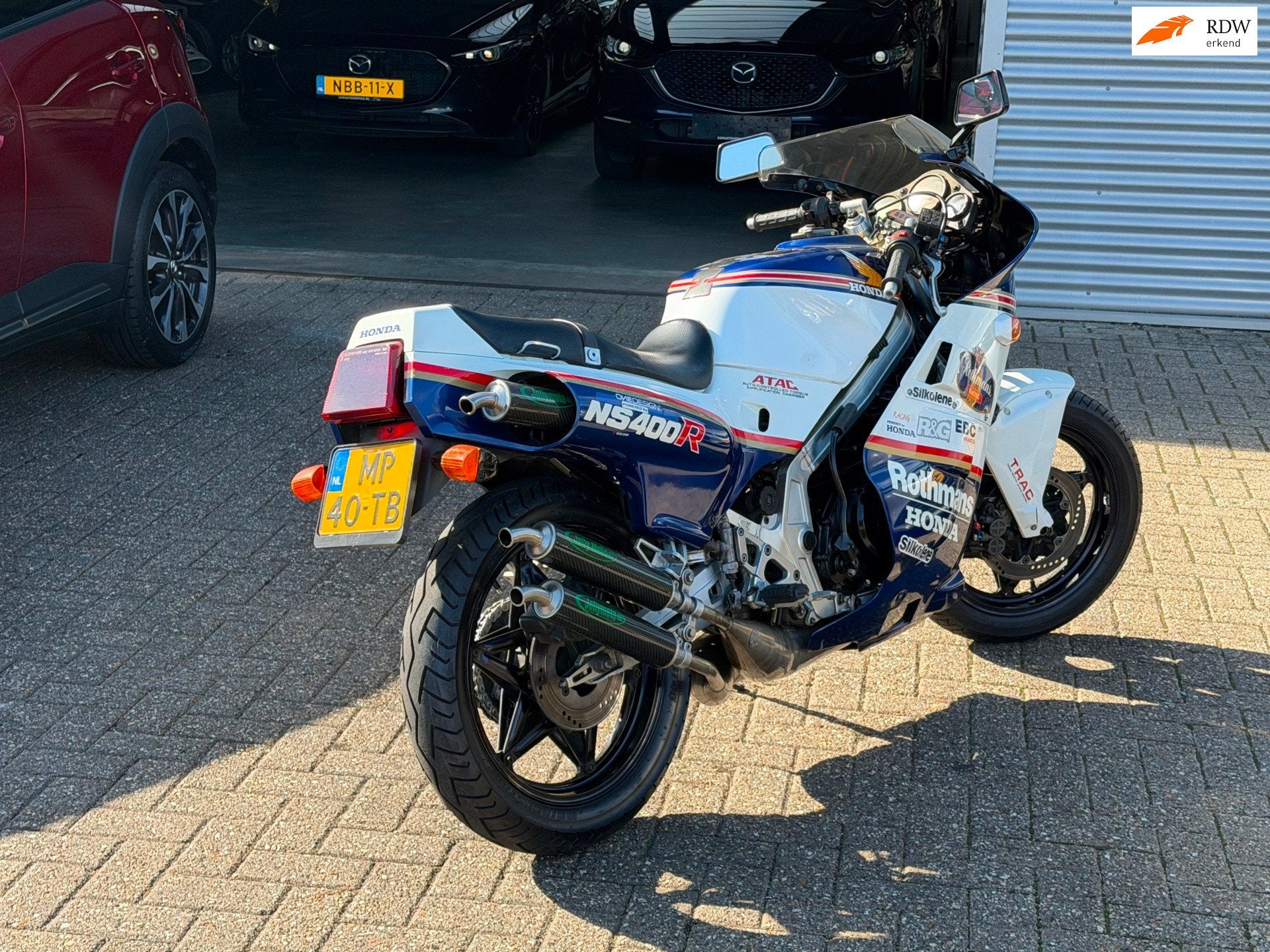 Honda Sport NS 400 R Rothmans Jolly moto uitlaat, Motos, Occasion, Plus de 35 kW, Échappement sport, Sport