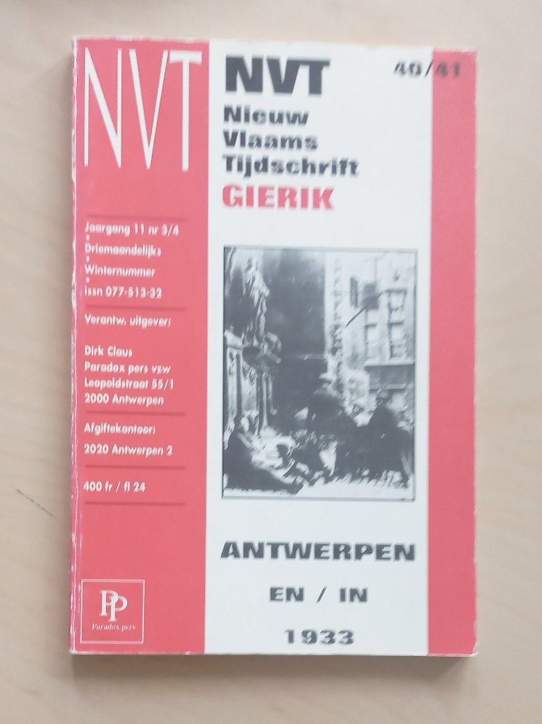 Antwerpen in 1933 Gierik 1993 Rene Guiette Willem Elsschot, Envoi