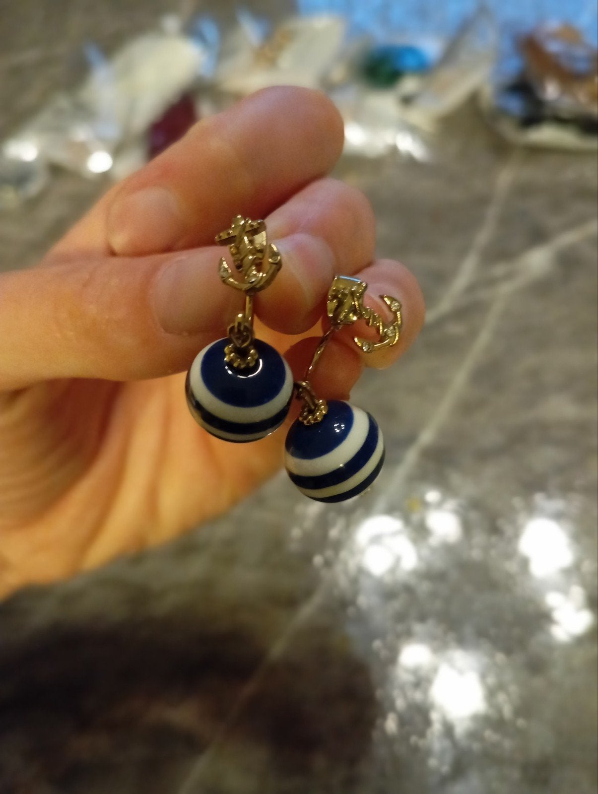 Oorbellen, Bijoux, Sacs & Beauté, Enlèvement ou Envoi, Bleu