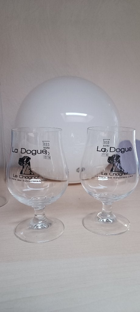 Lille Supporters' Beer Losc 2 glazen La Dogue, Ophalen of Verzenden, Zo goed als nieuw