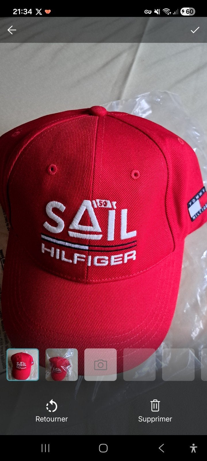 Tommy Hilfiger rode pet, Ophalen of Verzenden, Pet