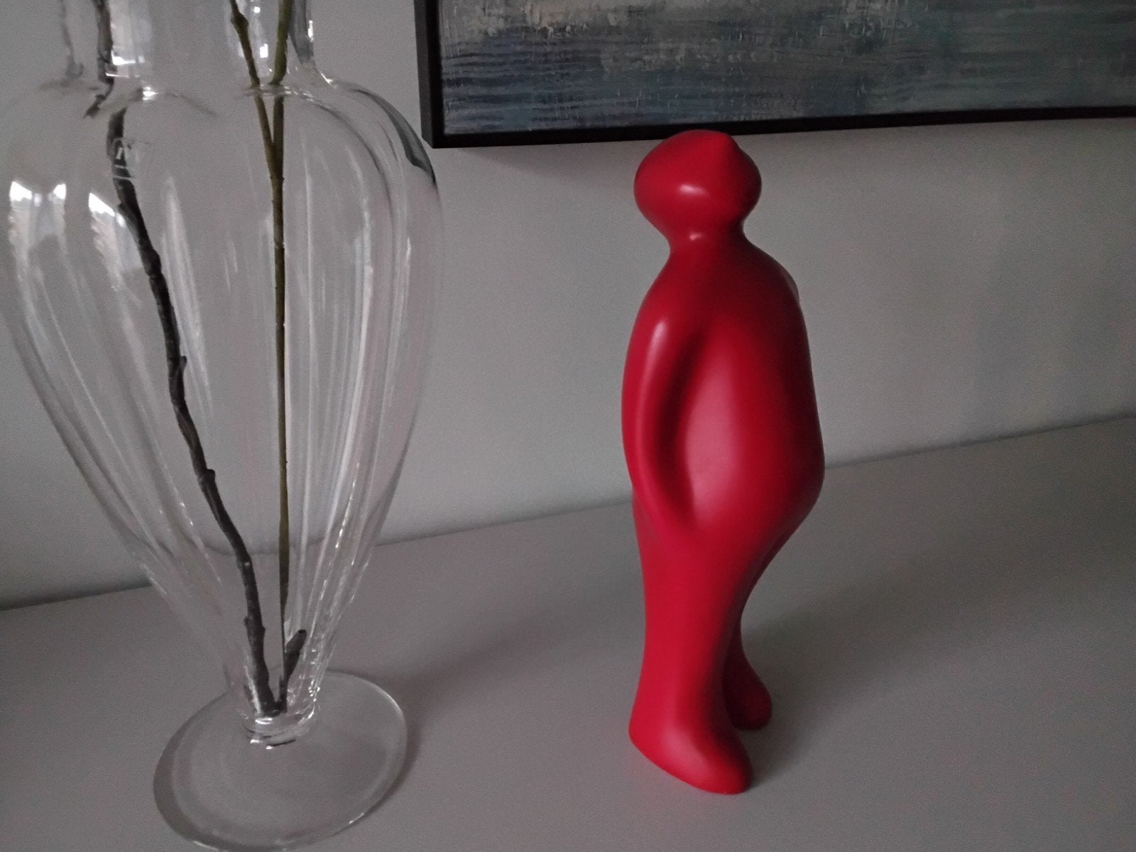 visitor  plus. 38cmhoogte   red, Antiek en Kunst, Ophalen