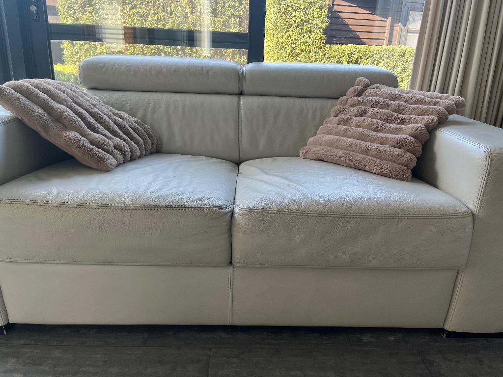 Zetel, Huis en Inrichting, Ophalen, Gebruikt, Rechte bank, Leer