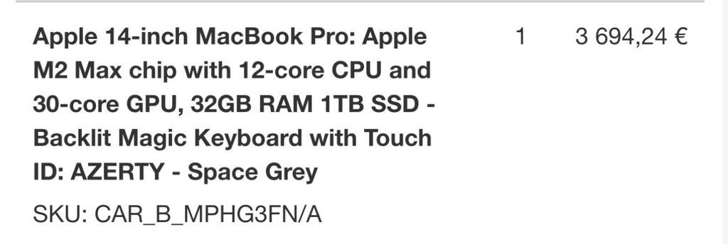Macbook 2023 full, Informatique & Logiciels, Apple Macbooks, Enlèvement