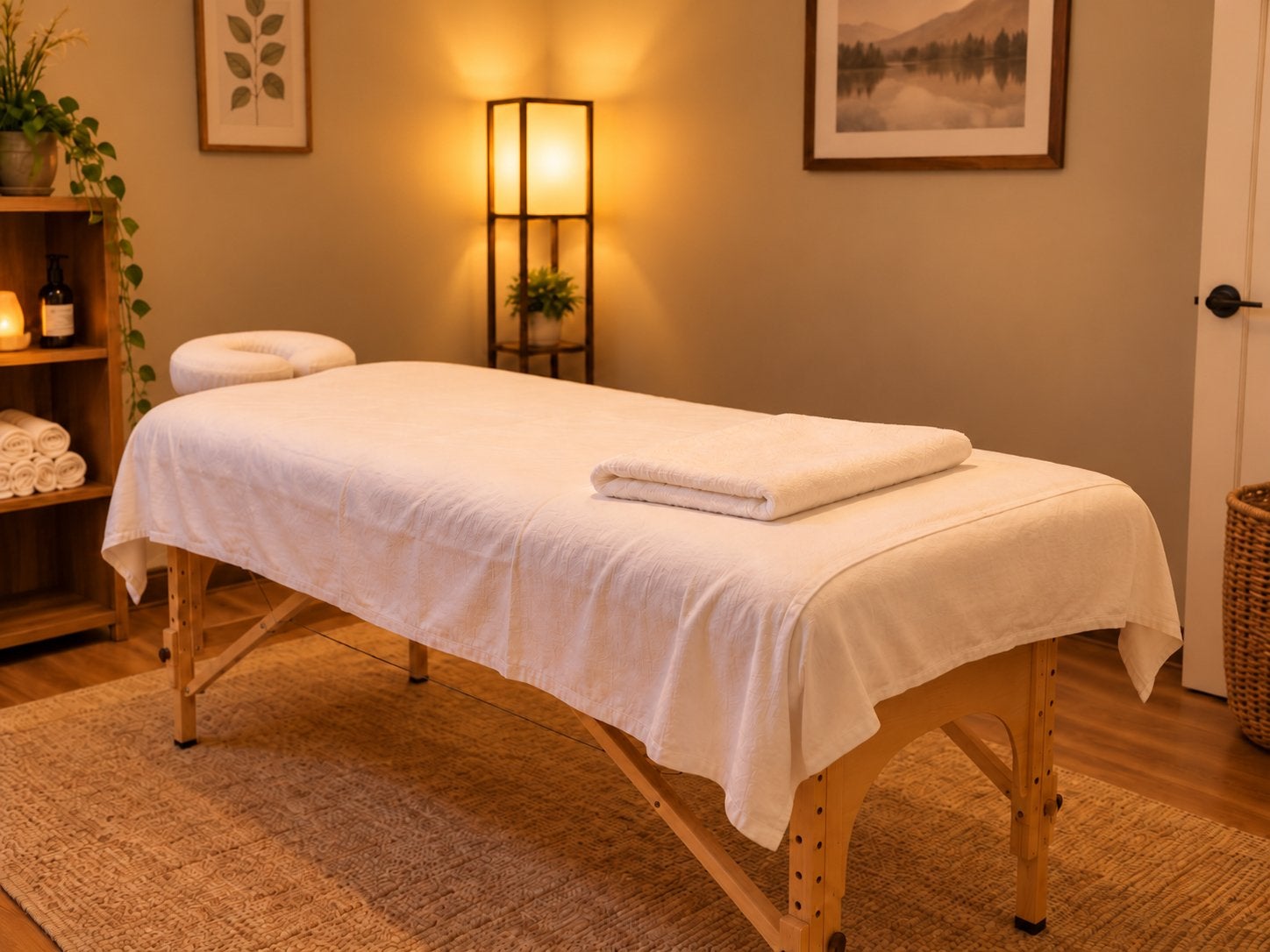 Ontspanningsmassage met warme olie. Rust, warmte en genieten, Massage relaxant