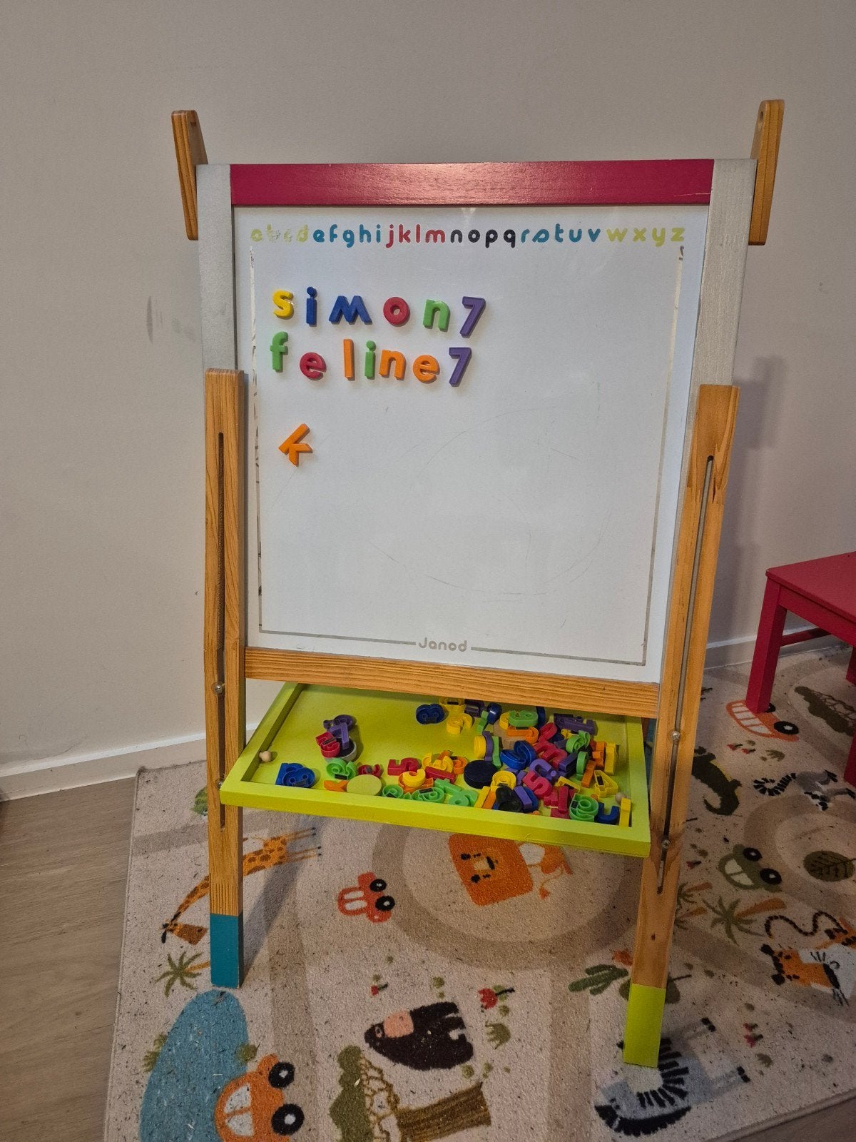 Janod tekenbord, Ophalen