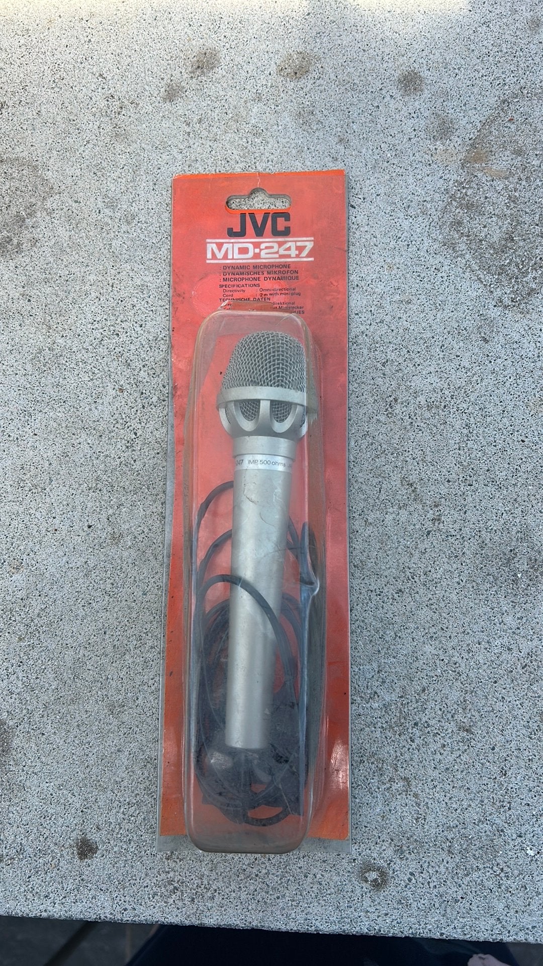 JVC-MD-247 dynamische microfoon, Muziek en Instrumenten, Ophalen of Verzenden, Nieuw