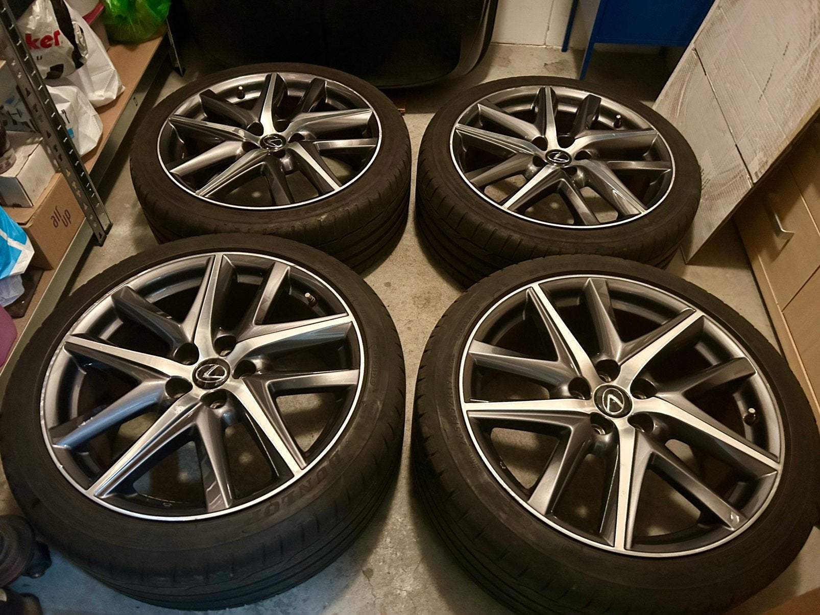 19 inch OEM Lexus GS 300H 450H F Sport breedset velgen, Pneus et Jantes, Autre, Utilisé, 19 pouces