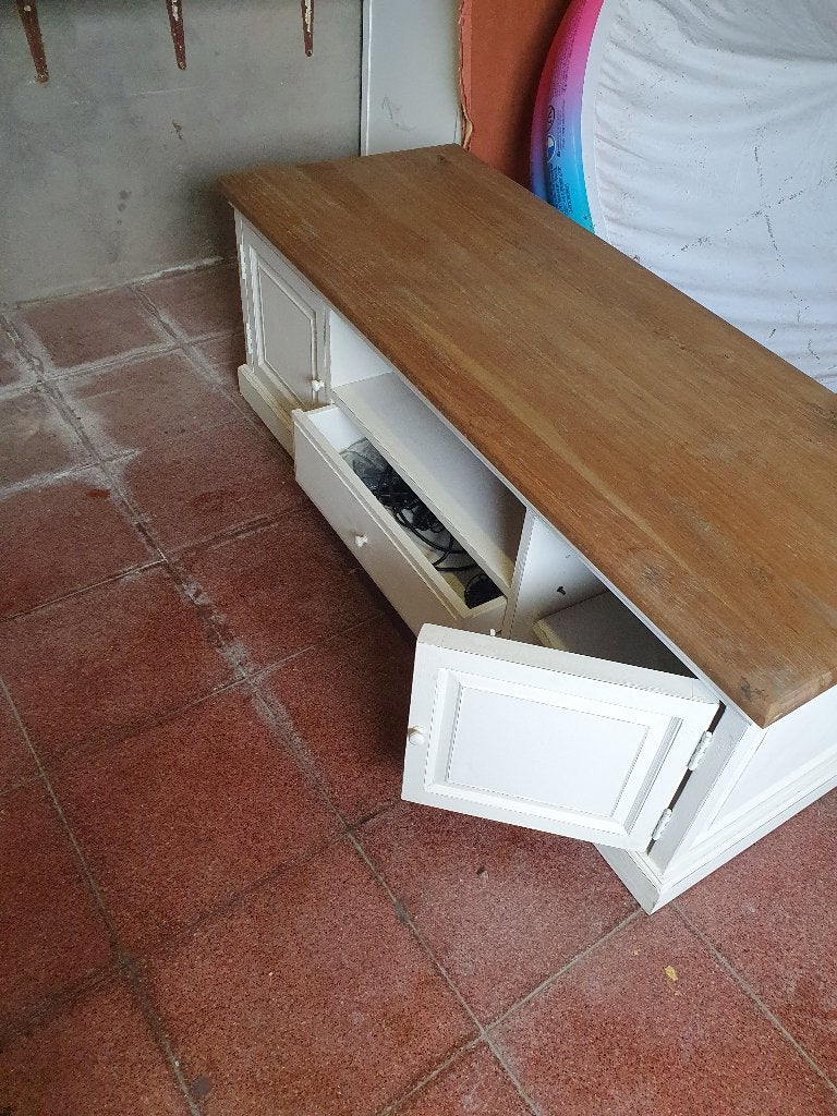 Tv-meubel, Huis en Inrichting, Ophalen, Gebruikt, 100 tot 150 cm, Eikenhout
