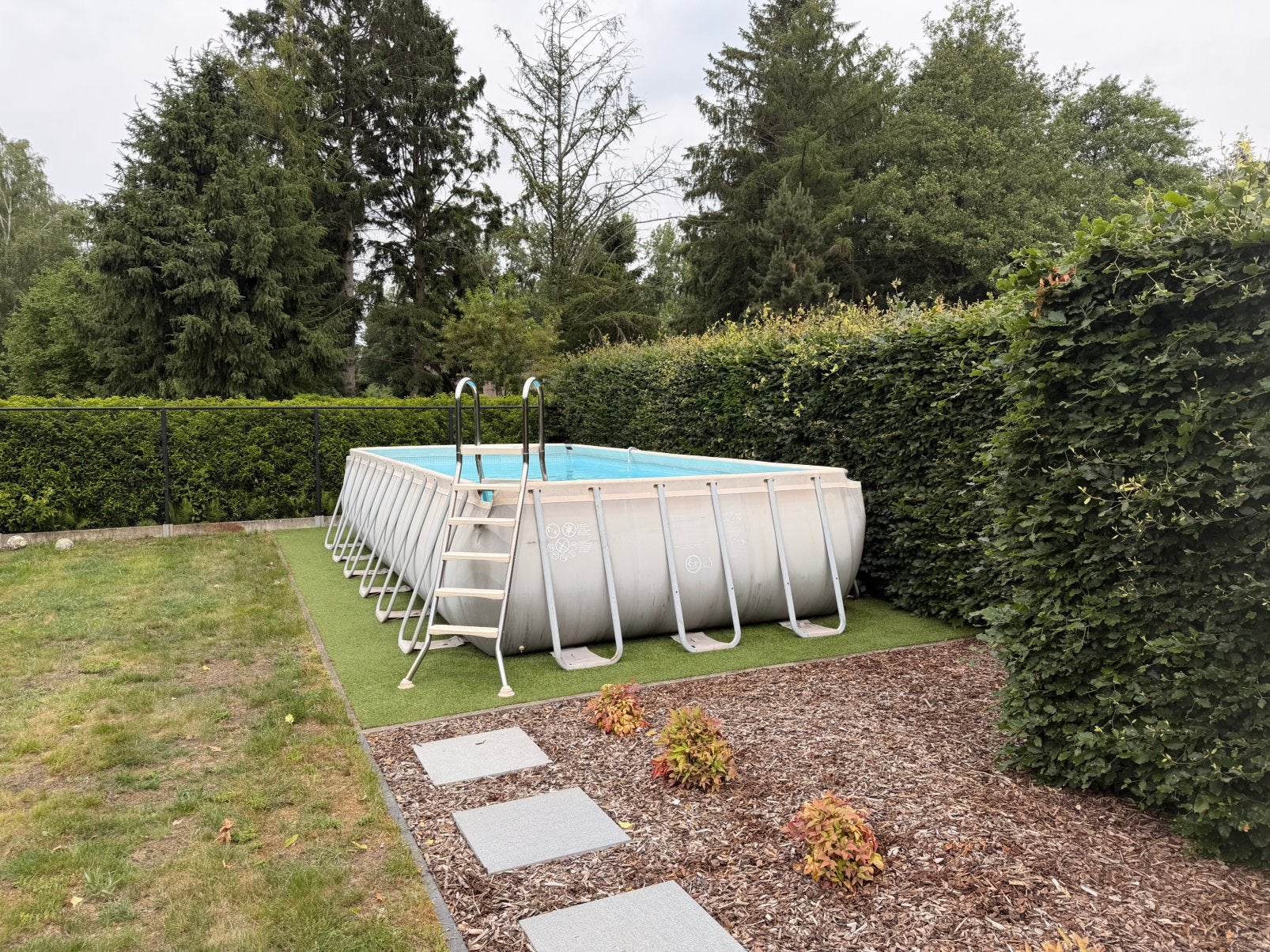 Intex ultra frame 732 x 366cm met warmtepomp, Tuin en Terras, Zwembaden, Gebruikt, Opzetzwembad, 120 cm of meer, 400 cm of meer
