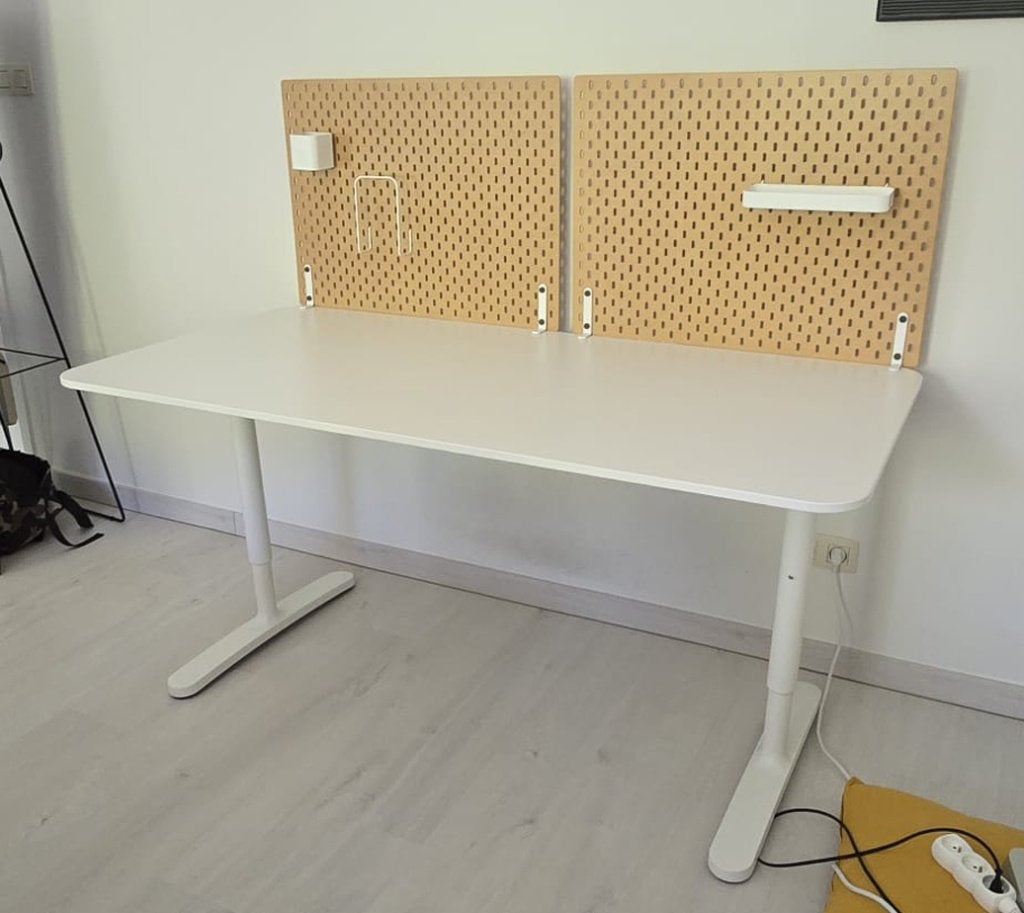 Bekant Bureau Ikea Wit 160x80, Huis en Inrichting, Bureaus, Ophalen, 160 cm, Spaanplaat of MDF, Zo goed als nieuw