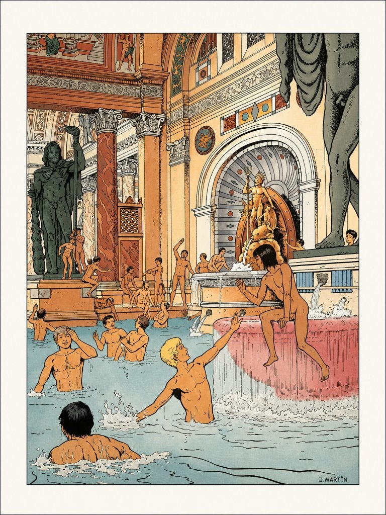 4x Art-print van stripheld Alex en Enak, Ophalen of Verzenden, Zo goed als nieuw, Jacques Martin, Meerdere stripboeken