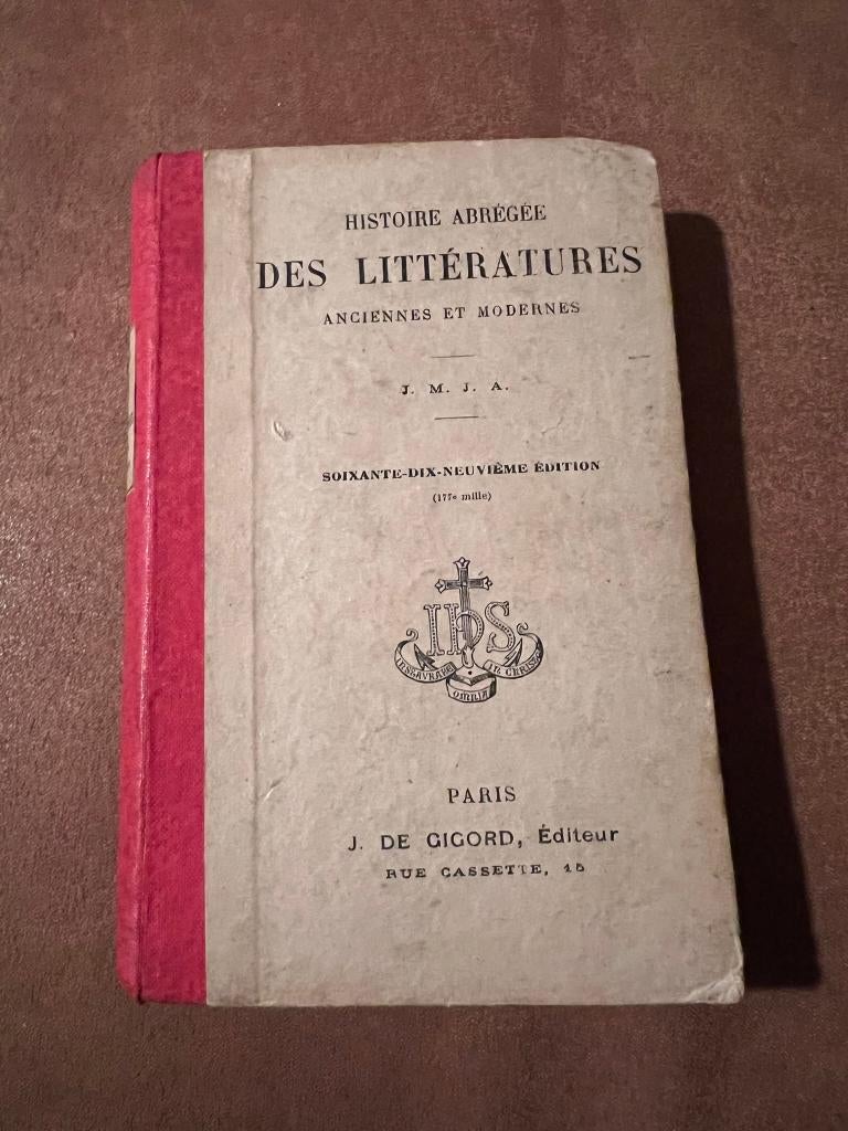 History abrégée des littératures anciennes et - *1922*, Enlèvement ou Envoi