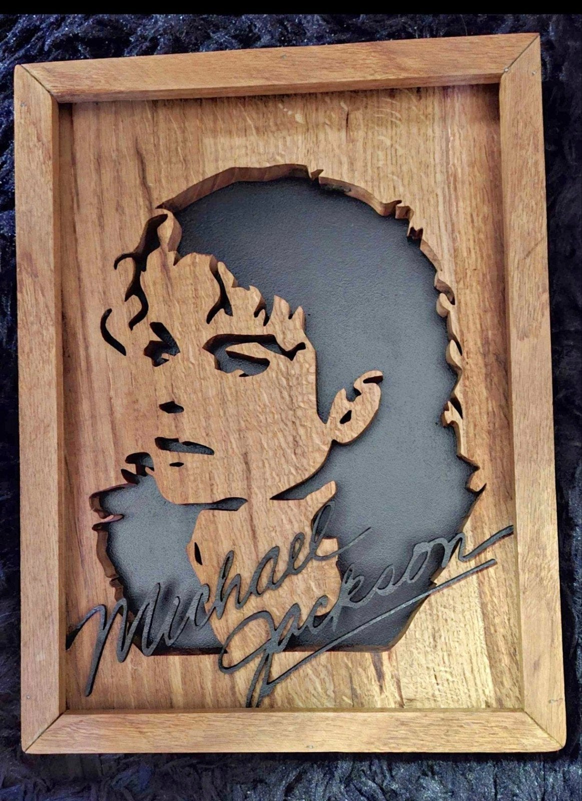 cadre Mickael Jackson, Maison & Meubles, Enlèvement ou Envoi, Objet de décoration, Fait main, Bois