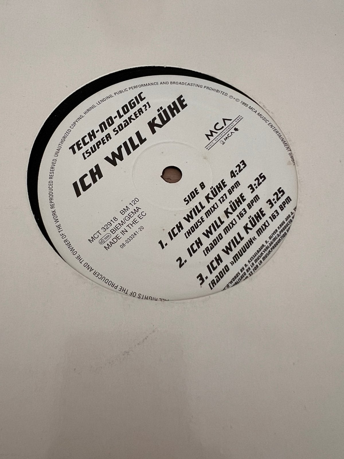 Tech no logic - ich will kühe, Cd's en Dvd's, Vinyl | Dance en House, Ophalen of Verzenden, Zo goed als nieuw, Hardcore