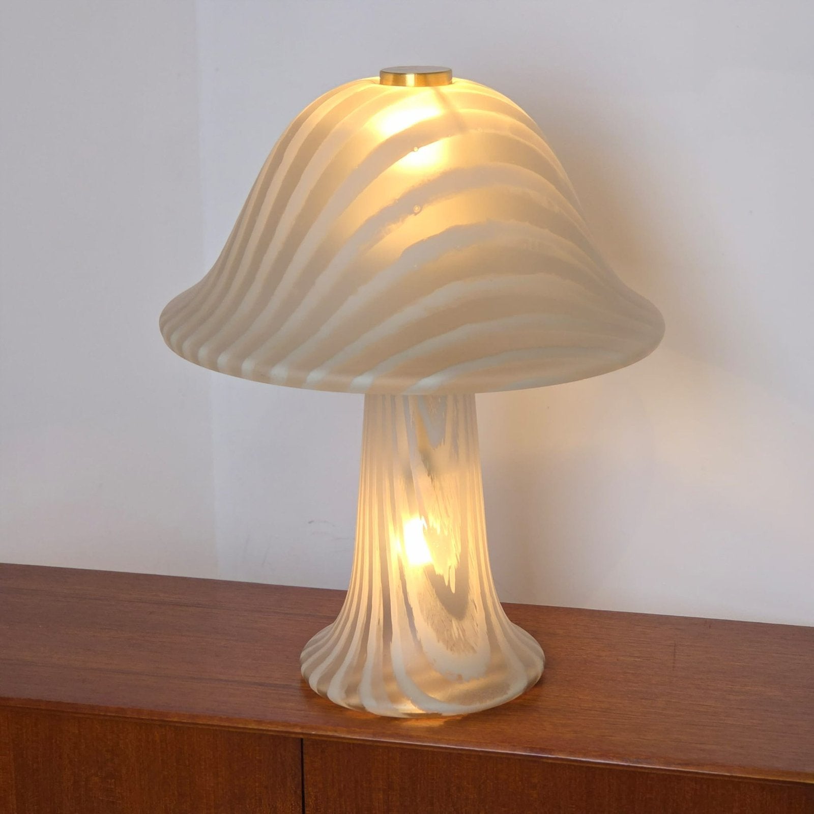 Lampe de Peill & Putzler Murano Mushroom des années 1970, Maison & Meubles, Vintage, Blanc, 54 cm, Comme neuf