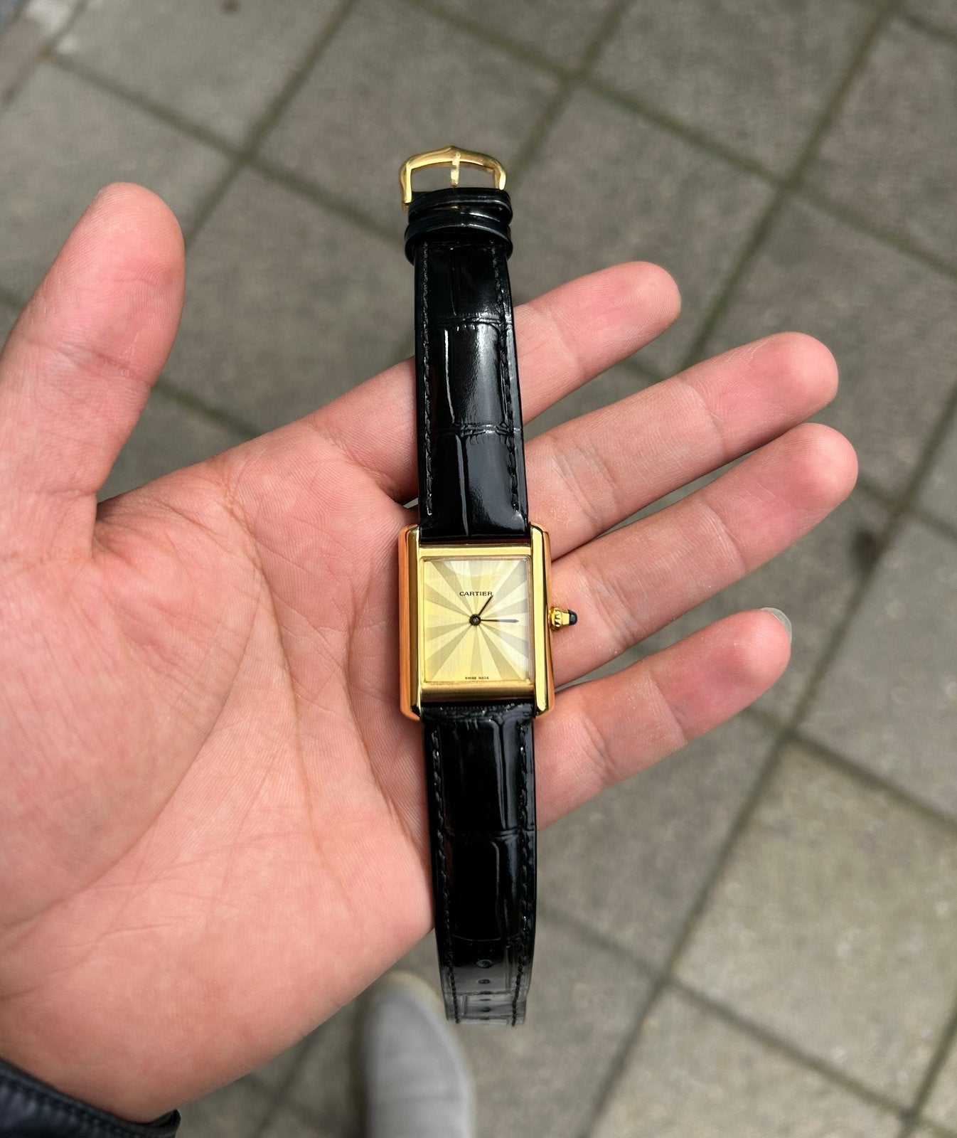 Cartier tank, Enlèvement ou Envoi, Cuir, Acier, Neuf