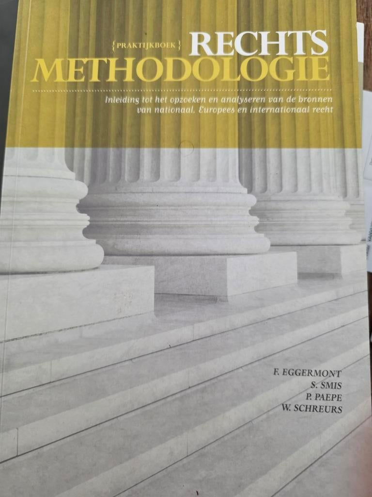 P. Paepe - Praktijkboek rechtsmethodologie 2019-2020, Boeken, Ophalen, P. Paepe; S. Smis; F. Eggermont