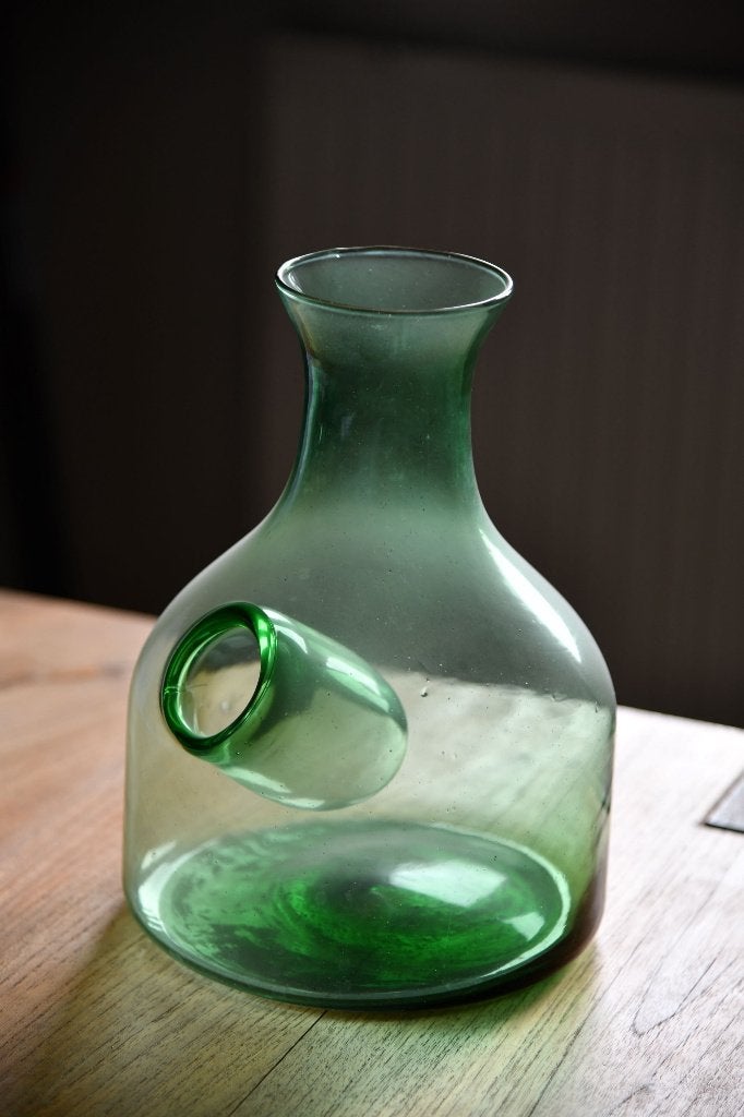 Carafe à vin vintage en verre soufflé bouche, Antiquités & Art, Enlèvement
