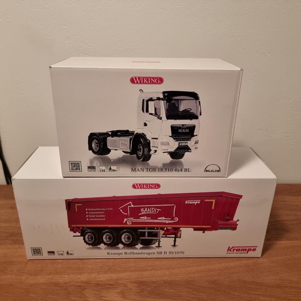 Kit chariot à roulettes MAN TGS + Krampe Wiking, Enlèvement ou Envoi, Neuf, Tracteur et Agriculture, Autres marques