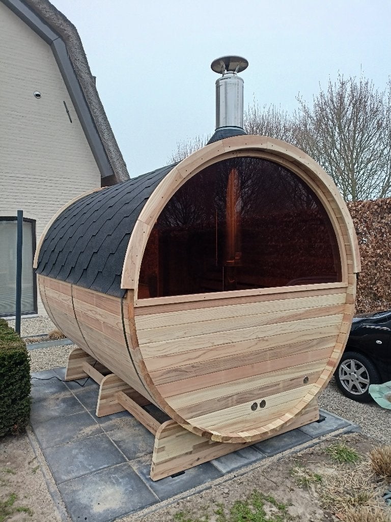 Barrel Sauna Red Cedar TR-270, Gratis sauna installatie!!!, Ophalen of Verzenden, Nieuw, Fins of Traditioneel, Complete sauna