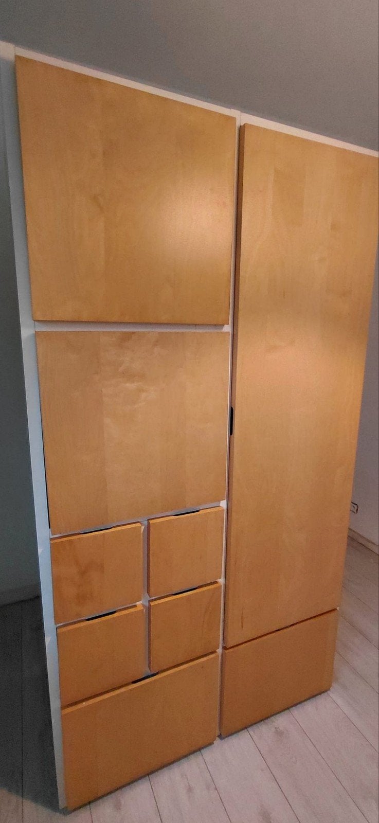 Armoire Ikea Rakke, Chêne, 100 à 150 cm, Utilisé, Avec porte(s)