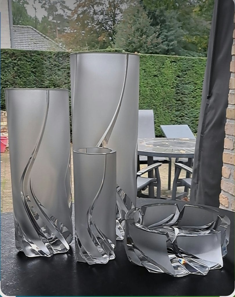 Zware kristallen vazenset met asbak van Peill en Putzler, Maison & Meubles, Enlèvement, Neuf