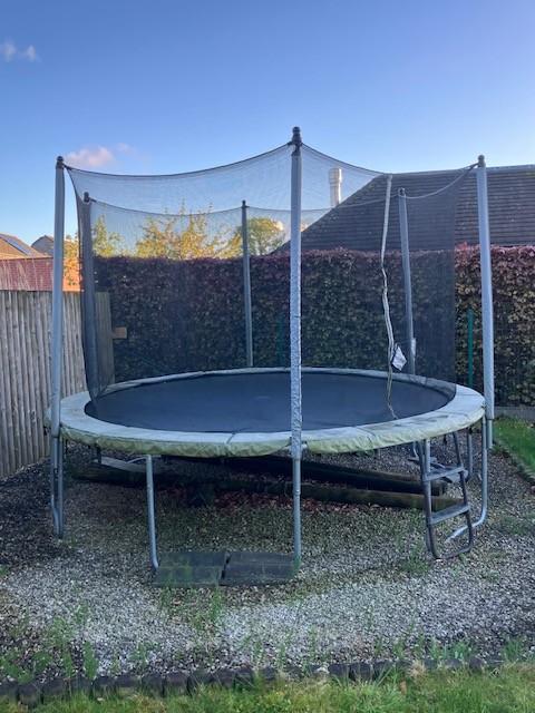 Trampoline rond 365 avec filet de sécurité, Enlèvement, Utilisé