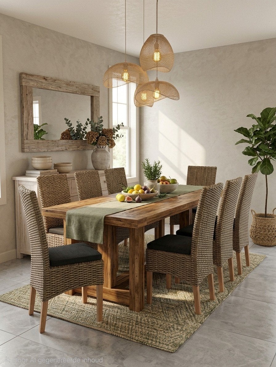 Landelijke rotan stoelen, Huis en Inrichting, Stoelen, Ophalen, Riet of Rotan, Vijf, Zes of meer stoelen, Landelijk