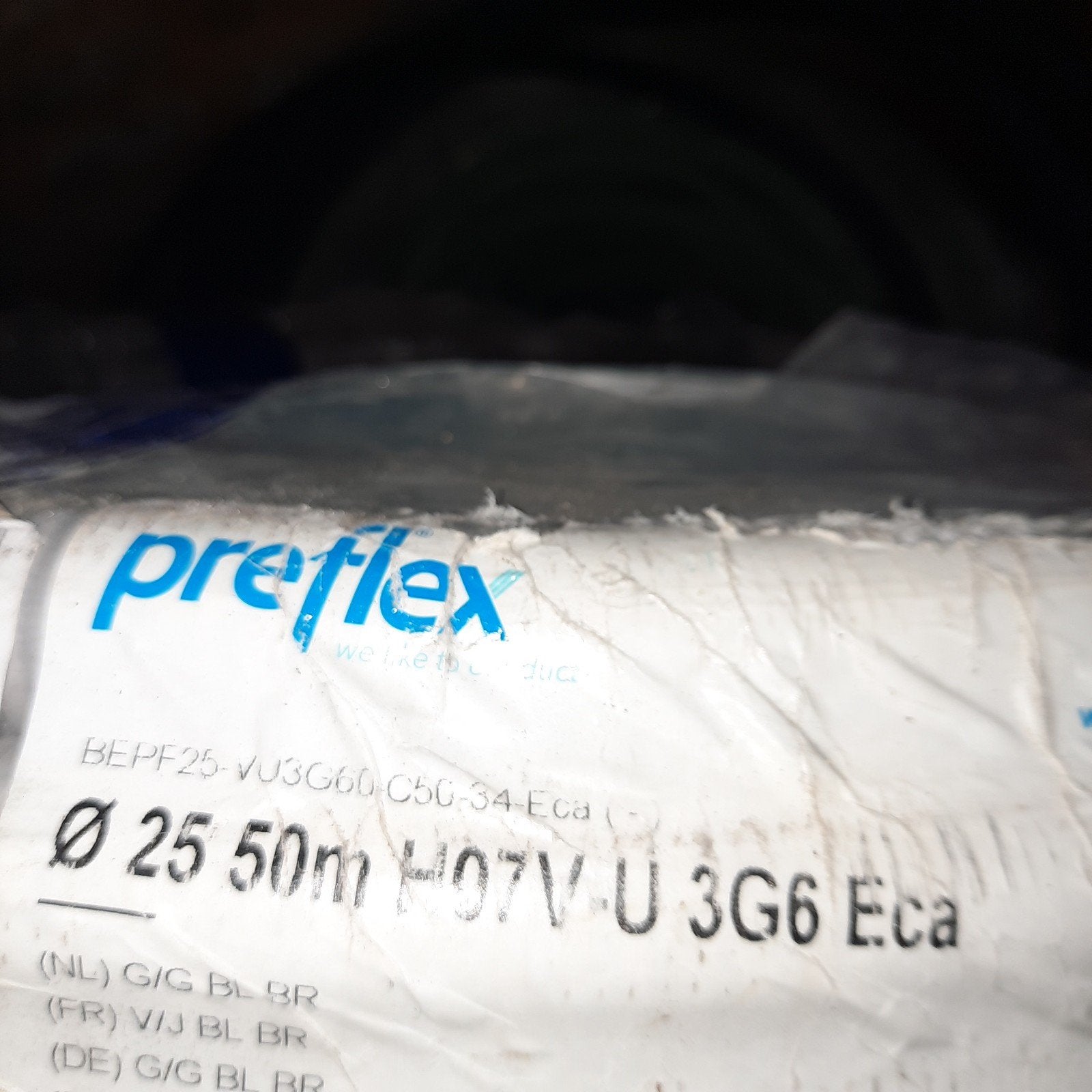 Flex 3g6 met een diameter van 25 mm, Ophalen