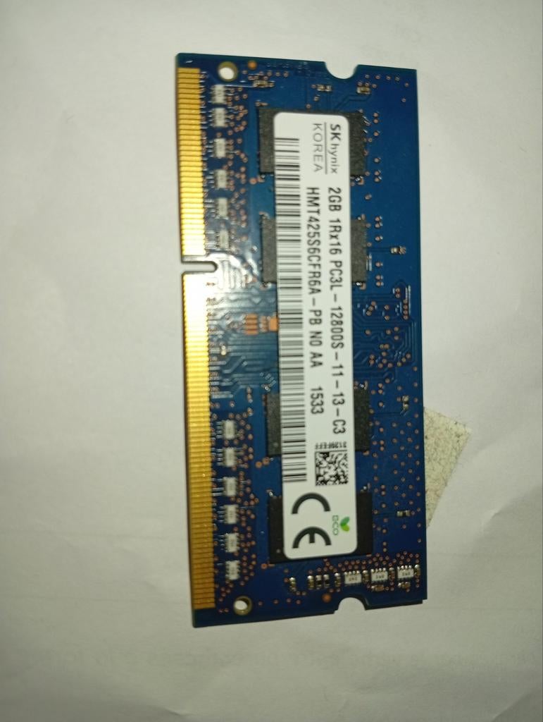 Lot 2 barrettes RAM 2GB DDR2 + DDR3L SODIMM, Enlèvement ou Envoi, DDR3, Utilisé, 2 GB
