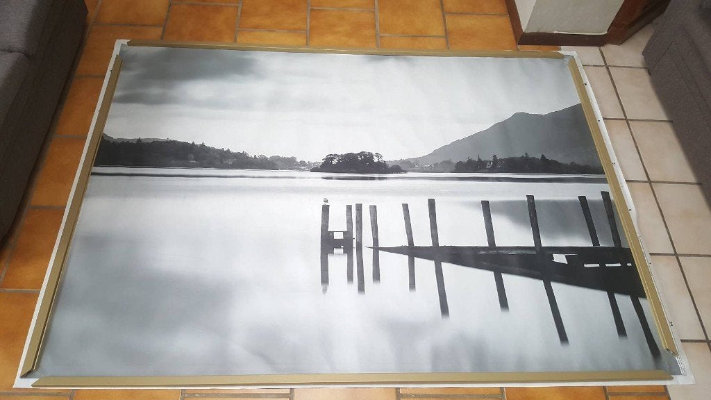 Toile avec cadre métallique 220 cm x 140 cm, Tapisserie murale, 140 cm, Campagnard, Encadré