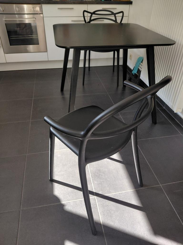 Chaise Kartell noire design, Ophalen, Gebruikt