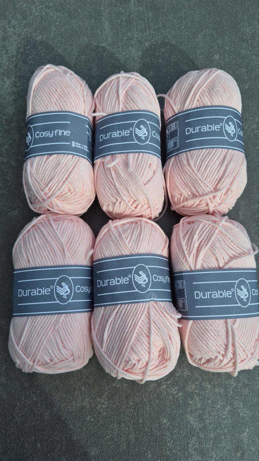 6 x Durable Cosy Fine - Light Pink, Ophalen, Nieuw, Breien of Haken, Wol of Garen