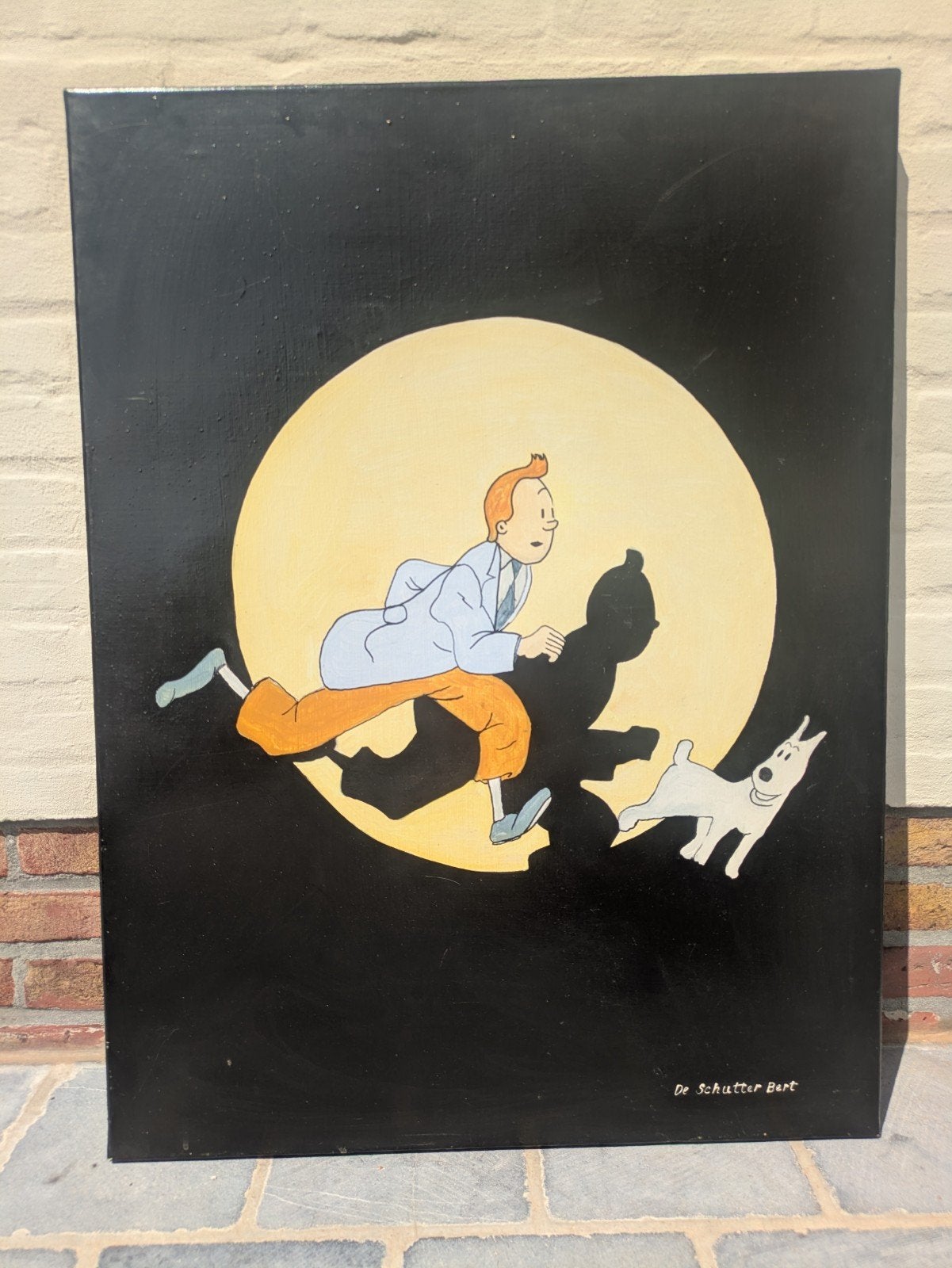schilderij op doek Kuifje, Ophalen