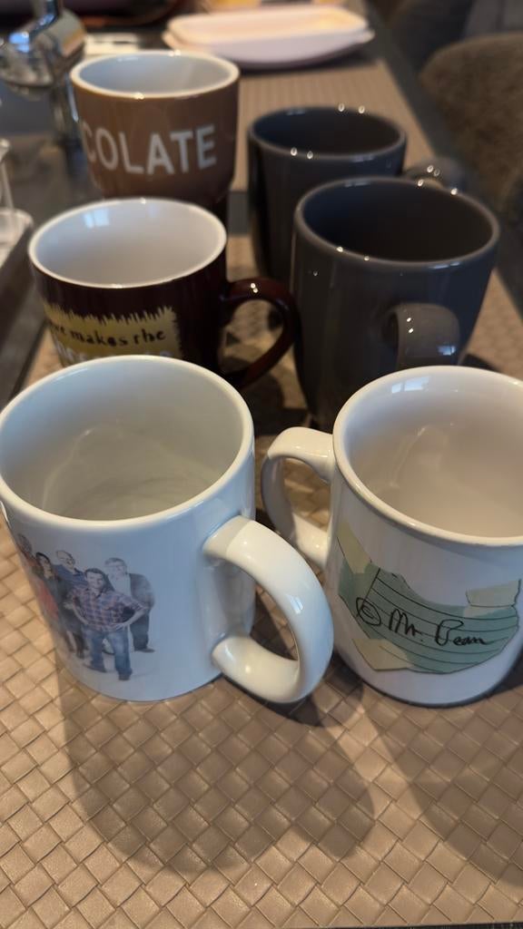 6 gratis koffie tassen, Huis en Inrichting, Ophalen, Zo goed als nieuw, Overige stijlen, Kop(pen) en/of Schotel(s)