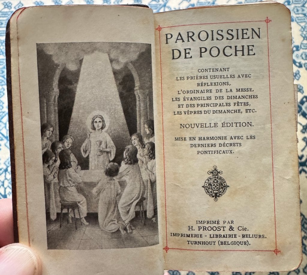 Petit Livre de Messe - Le Paroissien de Poche 1936, Antiquités & Art, Antiquités | Livres & Manuscrits, Enlèvement ou Envoi, AUTRES
