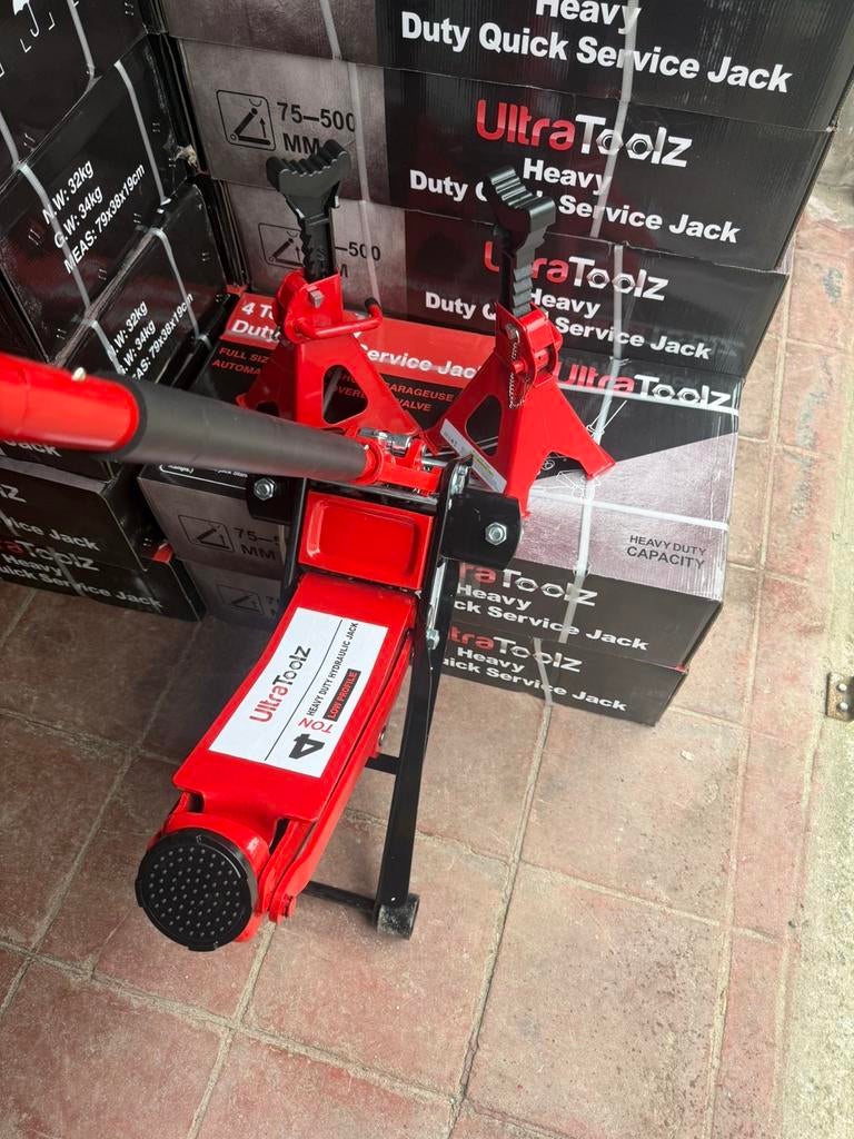 CRIC 4 TONNES NEUF BIG 99€ AVEC CHANDELLES 130€!, Autos : Divers, Prises, Enlèvement, Neuf, Hydraulique, Cric de garage