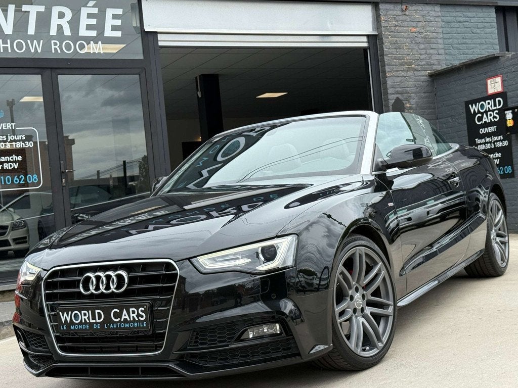 Audi A5 Cabriolet 1.8 TFSI S-LINE - NAVIGATION - FACELIFT -, Autos, Achat, Cabriolet, Noir, 2 portes