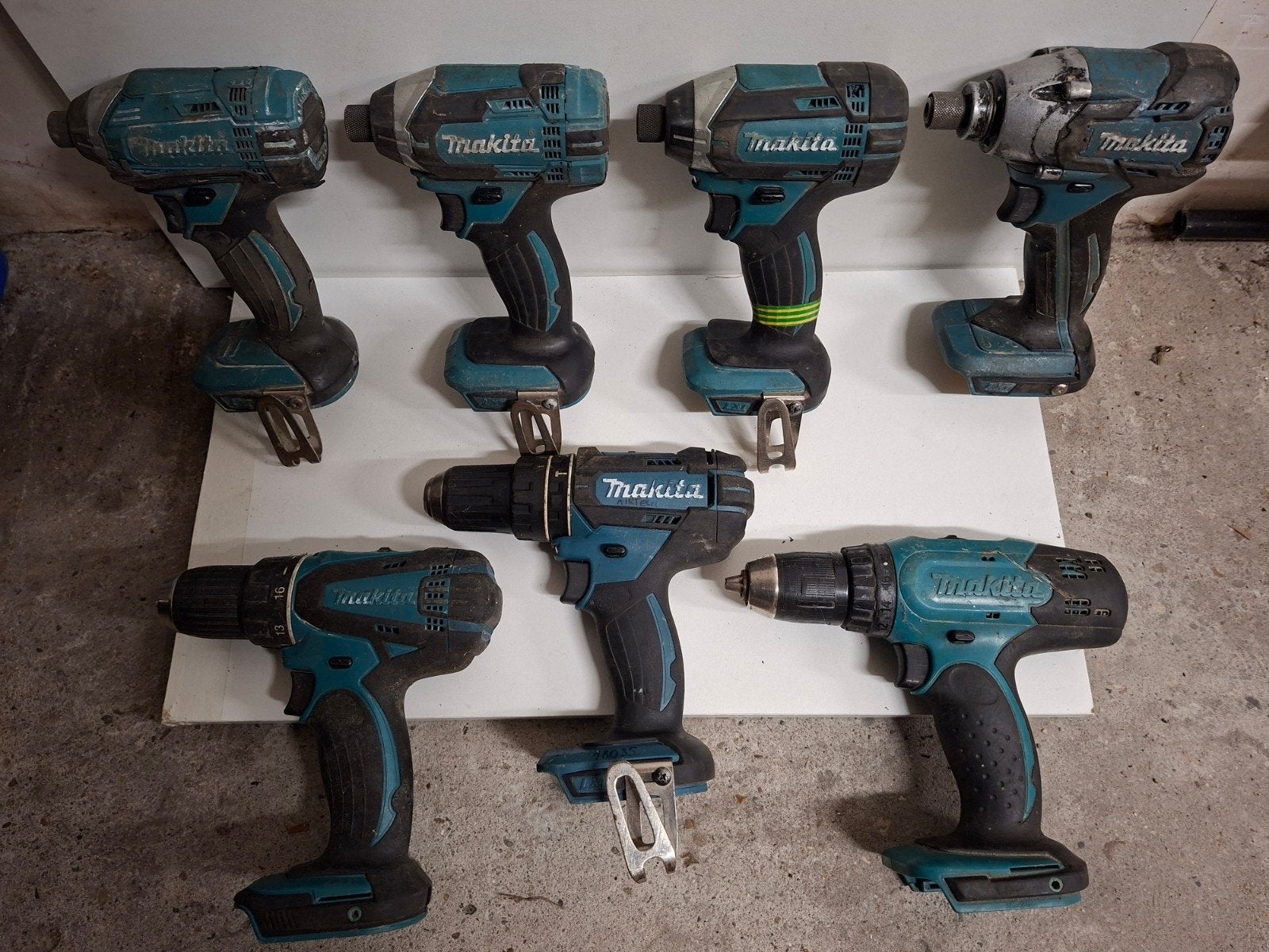 LOT - Machines Makita 18V LXT (7 pièces), Bricolage & Construction, Enlèvement ou Envoi, Utilisé, Foreuse et Perceuse, Moins de 400 watts