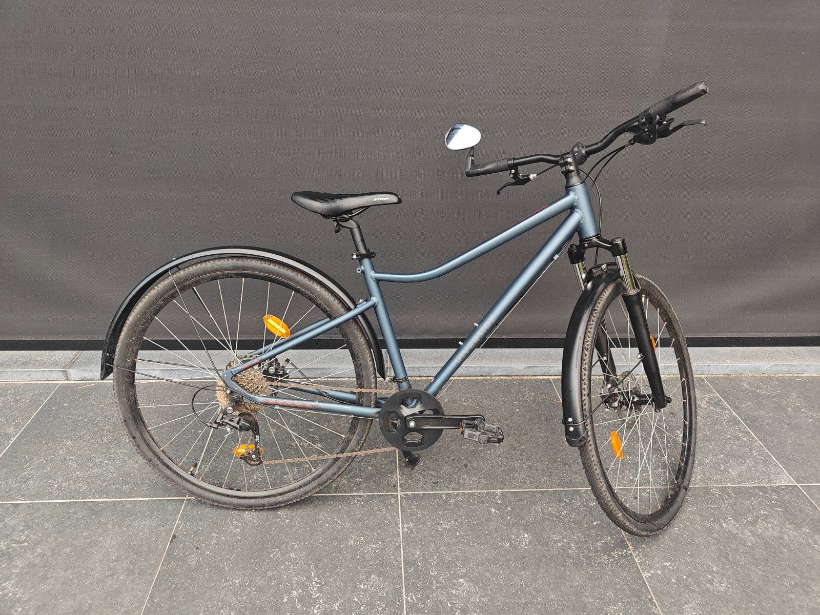 Hybridefiets 500 maat S met standaard, spiegel en spatborden, Vélos & Vélomoteurs, Enlèvement, Utilisé