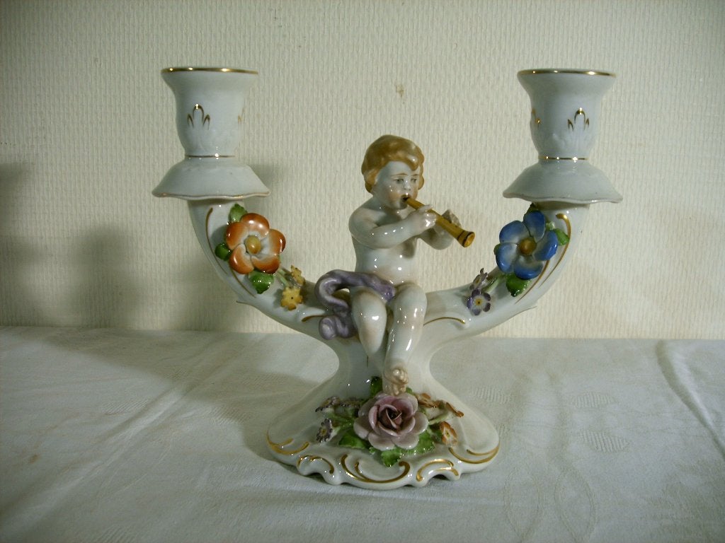 Dubbele kandelaar van von Schierholz., Ophalen of Verzenden, Keramiek of Aardewerk