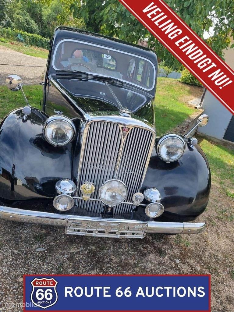 Rover P3 | 1948 | Route 66 Auctions, Auto's, Rover, Zwart, Bedrijf, Handgeschakeld