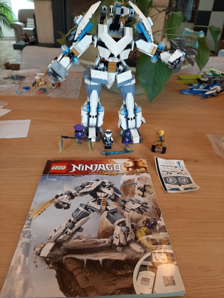 Lego Ninjago set 71738 Zane's Titan Mech Battle, Lego, Ophalen of Verzenden, Compleet, Zo goed als nieuw