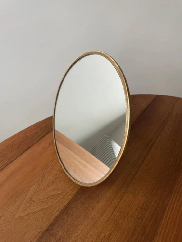 Miroir à pied doré Zara Home, Maison & Meubles, Moins de 100 cm, Rond, Enlèvement, Utilisé