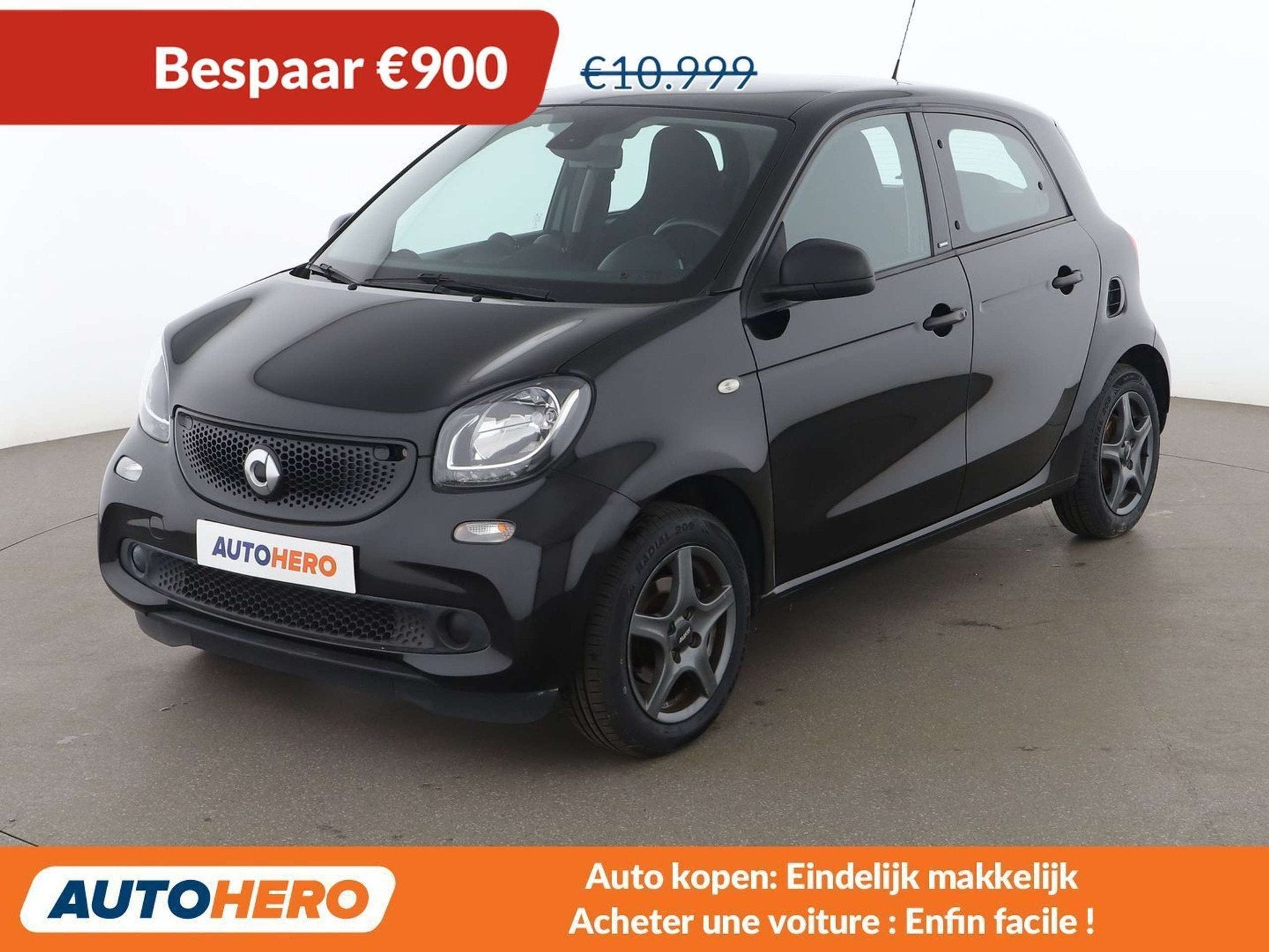 Smart Forfour 0.9 Turbo Basis passion (automatique), Autos, 1025 kg, Achat, ForFour, Noir