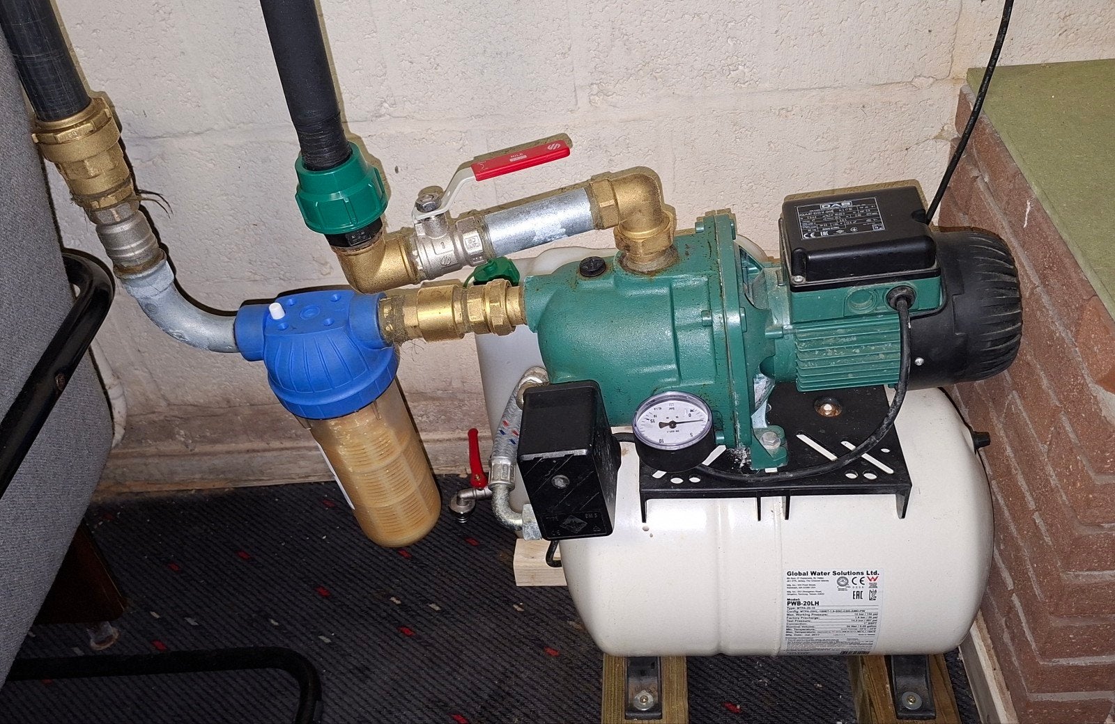 DAB hydrofoorpomp met expansievat., Jardin & Terrasse, Pompes à eau, Enlèvement, Comme neuf, Électrique, Pompe d'appoint