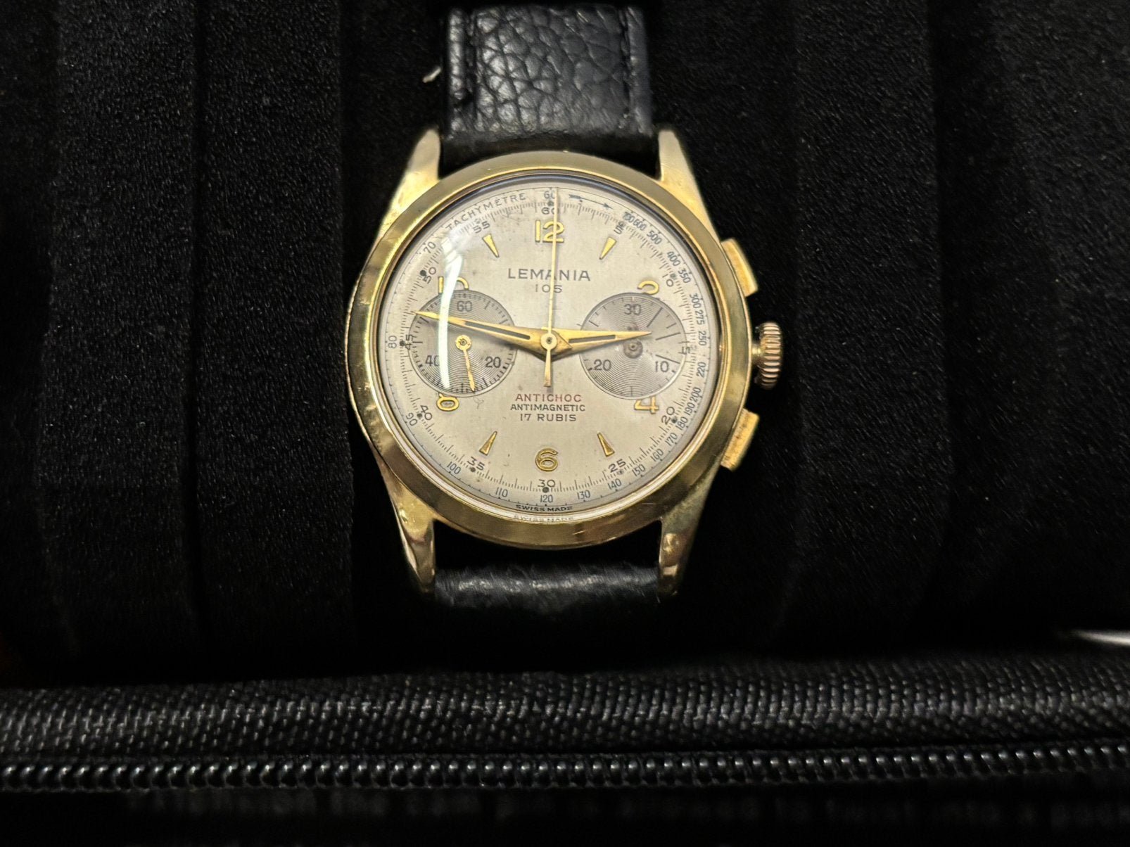 Chrono lemania or 18k, Enlèvement, Or